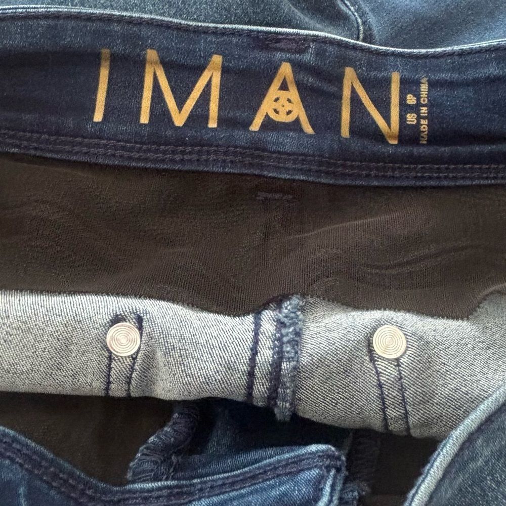 IMAN Global Chic Luxury Resort 360 Slim Bootcut 2 Button Jeans • size 6P - Picture 8 of 10
